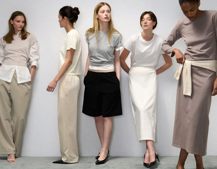 Models wearing layered shirts