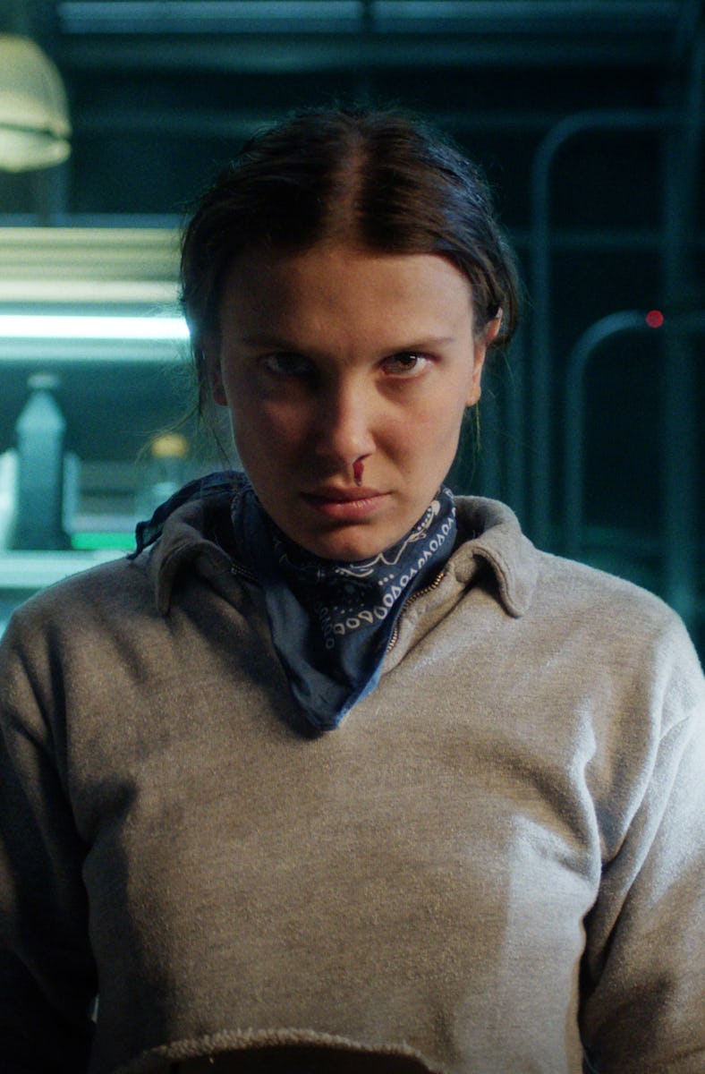 David Harbour and Millie Bobby Brown in Stranger Things