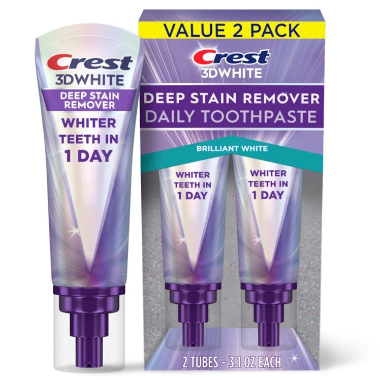 Crest 3DWhite Brilliance Deep Stain Remover Brilliant White Toothpaste (2-Pack) 