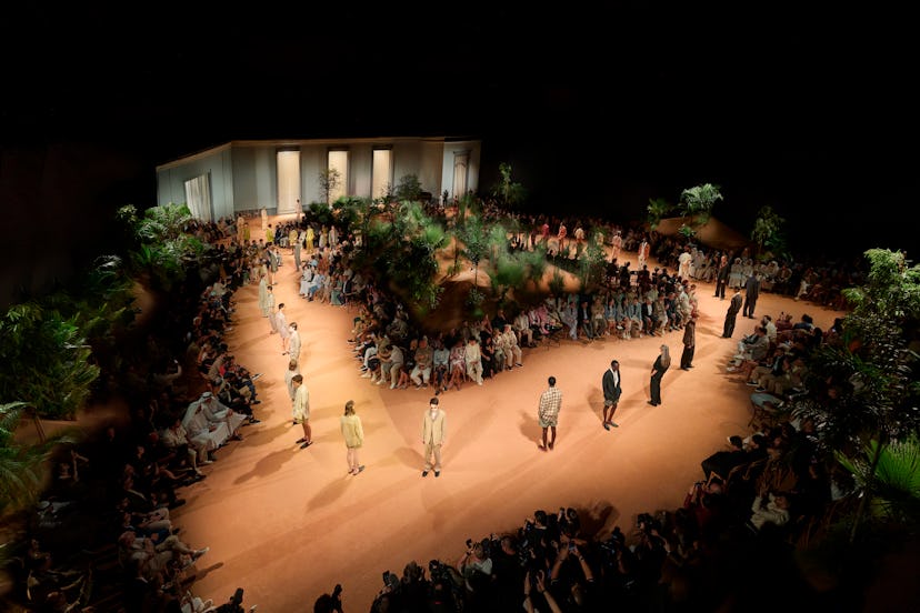 The Dubai Opera transformed into an Italian Villa for Zegna's Men's Spring 2026 show