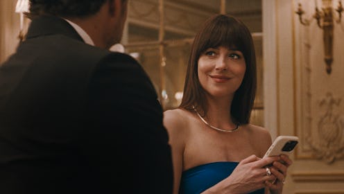 Dakota Johnson in Materialists. Photo via A24