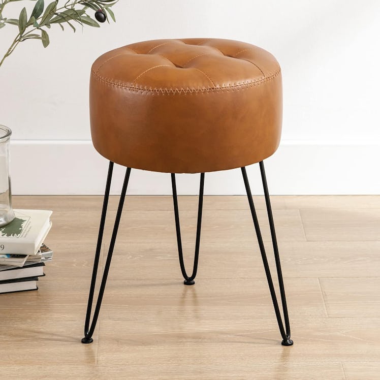LUE BONA Faux Leather Vanity Stool Chair