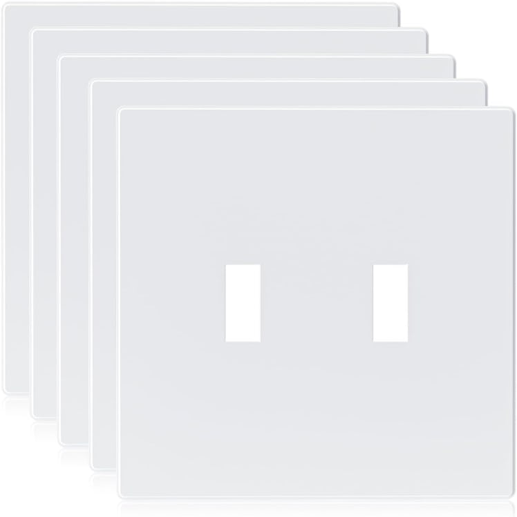 ELEGRP Matte White Screwless Switch Cover (5-Pack)