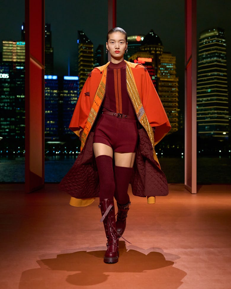 a look from hermès resort 2026 runway show in shanghai