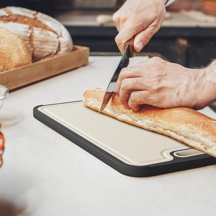 CPOTAM Double Sided Stainless Steel Cutting Board