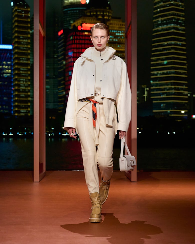 a look from hermès resort 2026 runway show in shanghai