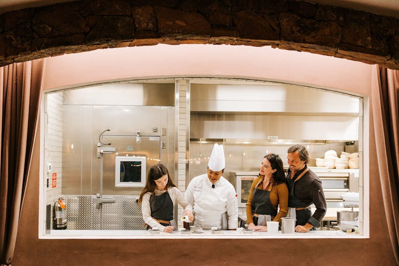 Chefs working at Brush Creek Ranch