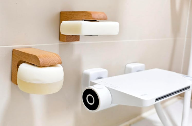 kep-Mve Wood Magnetic Bar Soap Holder (2-Pack)