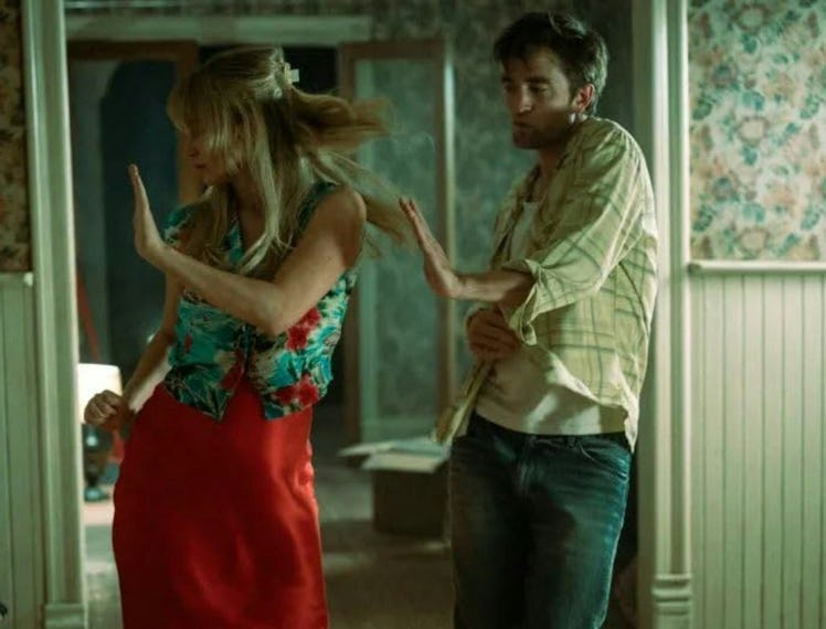 Jennifer Lawrence and Robert Pattinson in a scene from 'Die My Love'