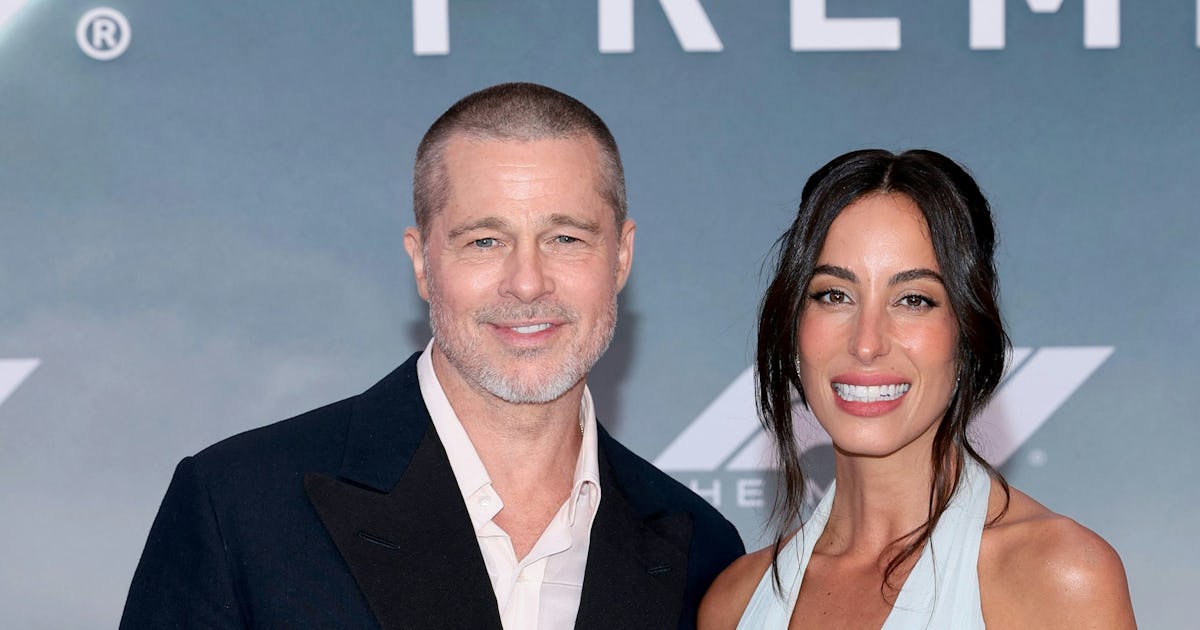 Brad Pitt & Girlfriend Ines de Ramon Look Loved Up on the 'F1' Red Carpet