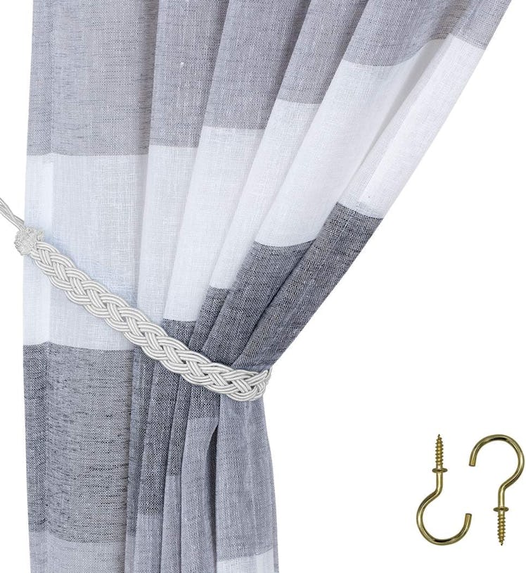 Home Queen Hand Braided Curtain Tie Backs (Set of 4) 