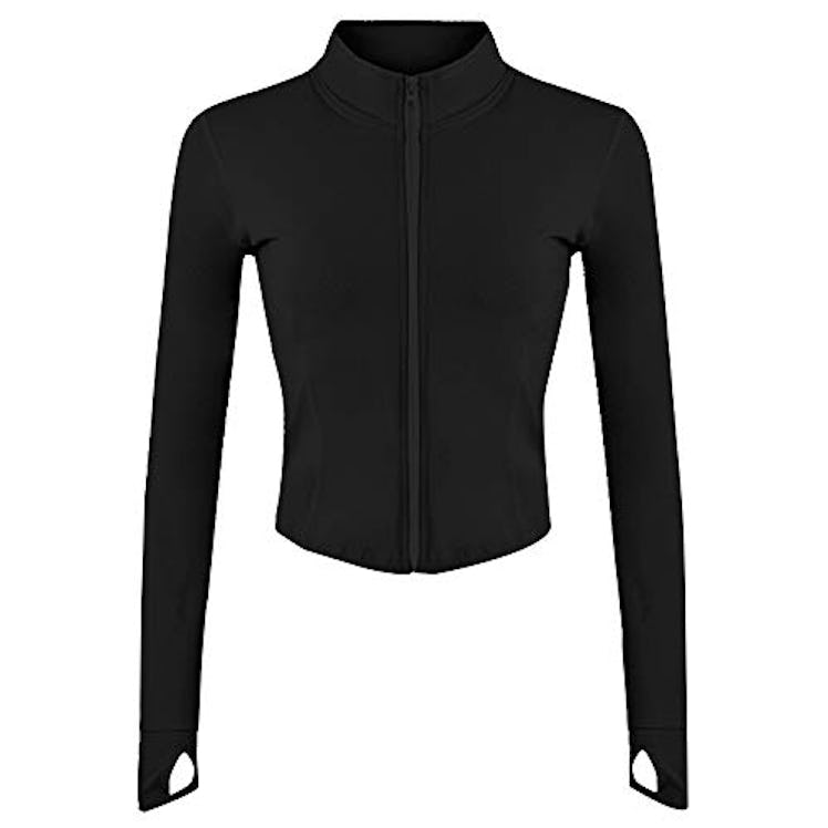 Gihuo Cropped Athletic Jacket