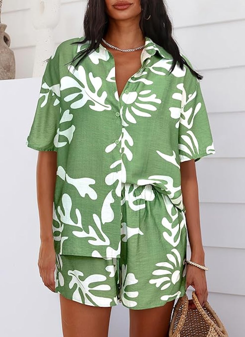 PRETTYGARDEN Two-Piece Beach Set
