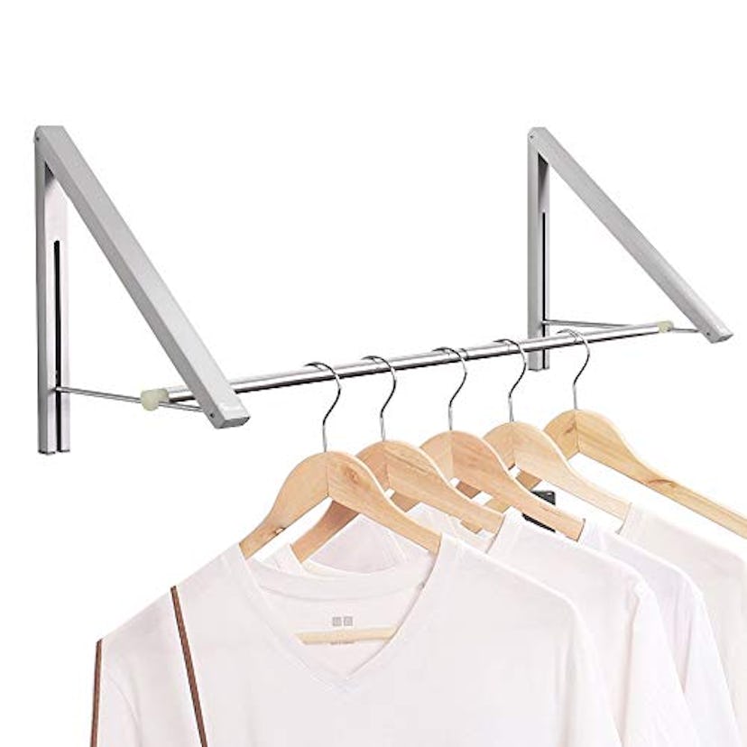 Anjuer Wall-Mounted Folding Clothes Hanger