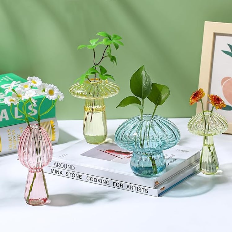 JXWENBYX Mushroom-Shaped Propagation Vase (Set of 6)