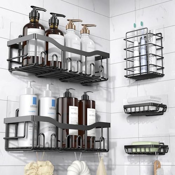 EUDELE Adhesive Shower Caddy (5-Pack)
