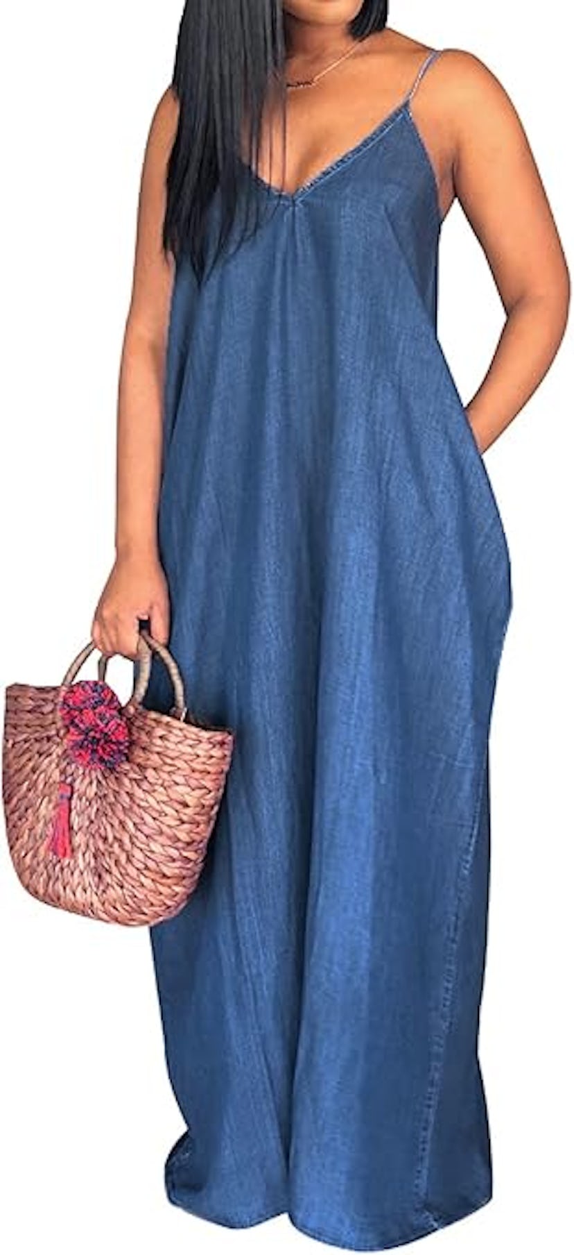 SeLight Lightweight Denim Maxi Dress