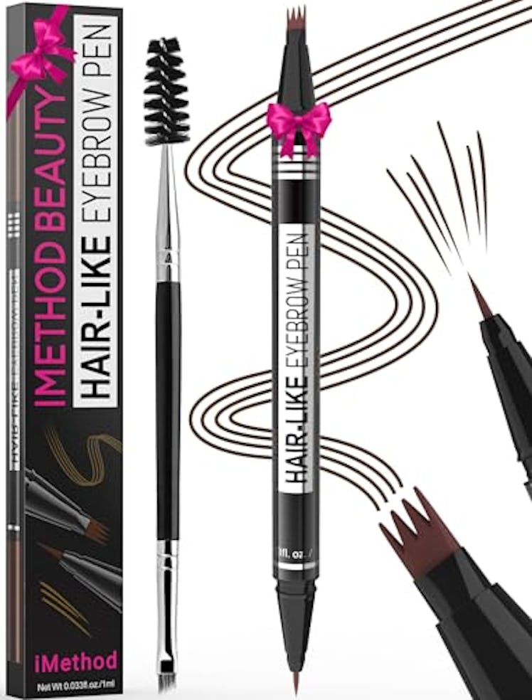 iMethod Eyebrow Pen - Eyebrow Pencil Magical 2-in-1 Eye Brow Pencils for Women with 4-Fork-Tip & Pre...