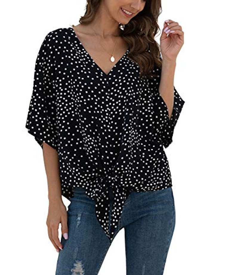 VIISHOW Casual 3/4 Tiered Bell Sleeve Top