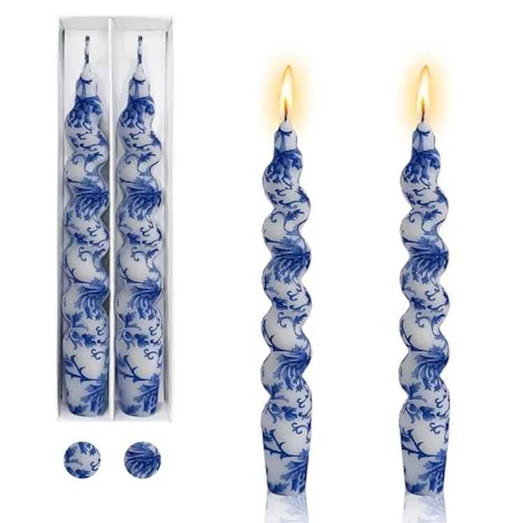 Gedengni Floral Taper Candles (2-Pack)