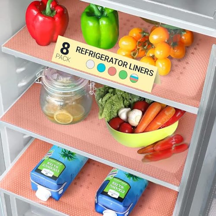 Linda’s Essentials Non-Adhesive Refrigerator Shelf Liners (8-Pack)