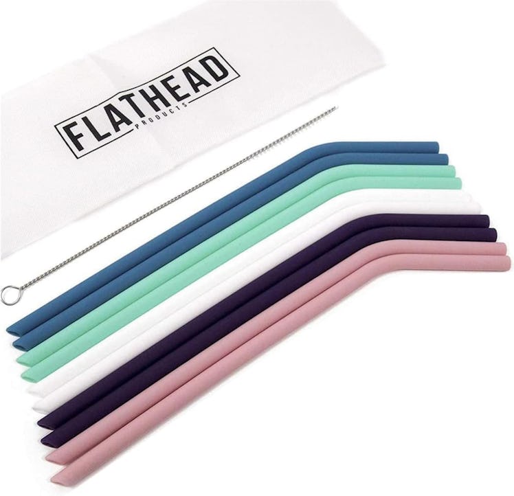 Flathead Silicone Straws (10-Pack)