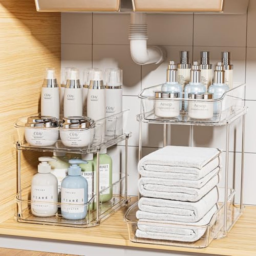 Delamu 2-Tier Under-Sink Organizers (2-Pack)