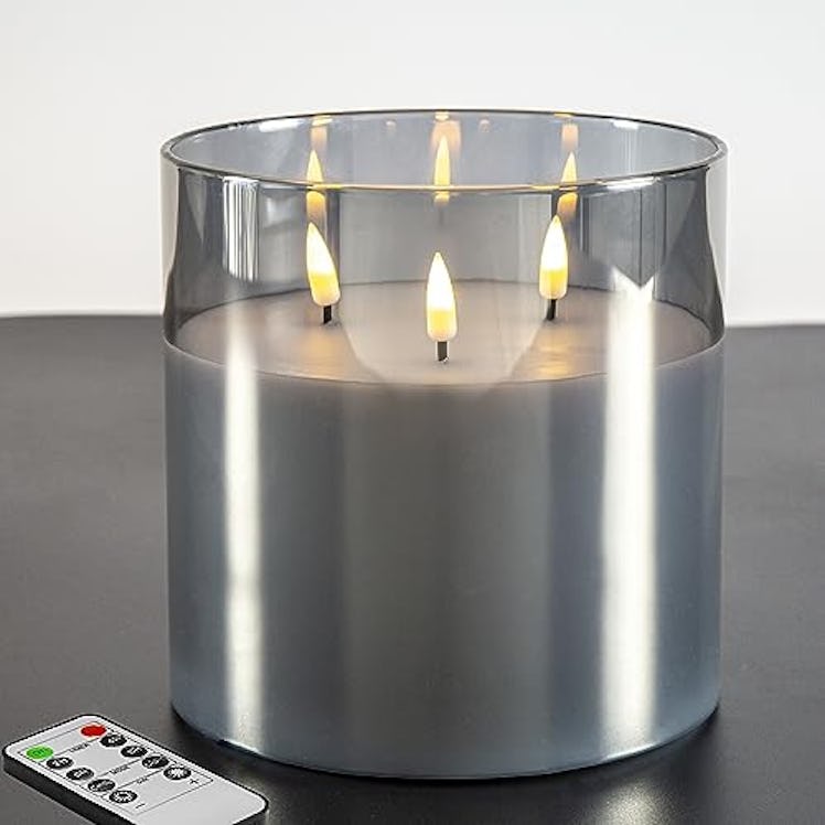 Eywamage Glass Flameless Candle