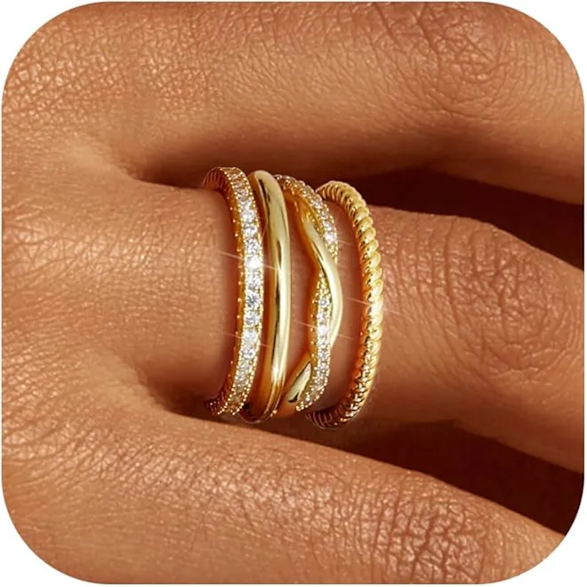 Florideco Stackable Gold Rings