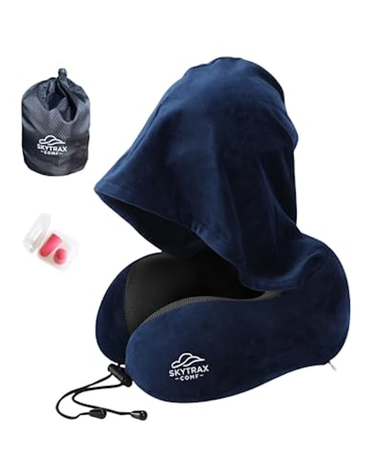 SKYTRAX COMF Travel Pillow With Hood