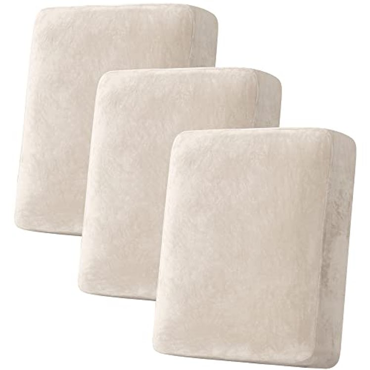 H.VERSAILTEX Velvet Couch Cushion Covers (3-Pack)