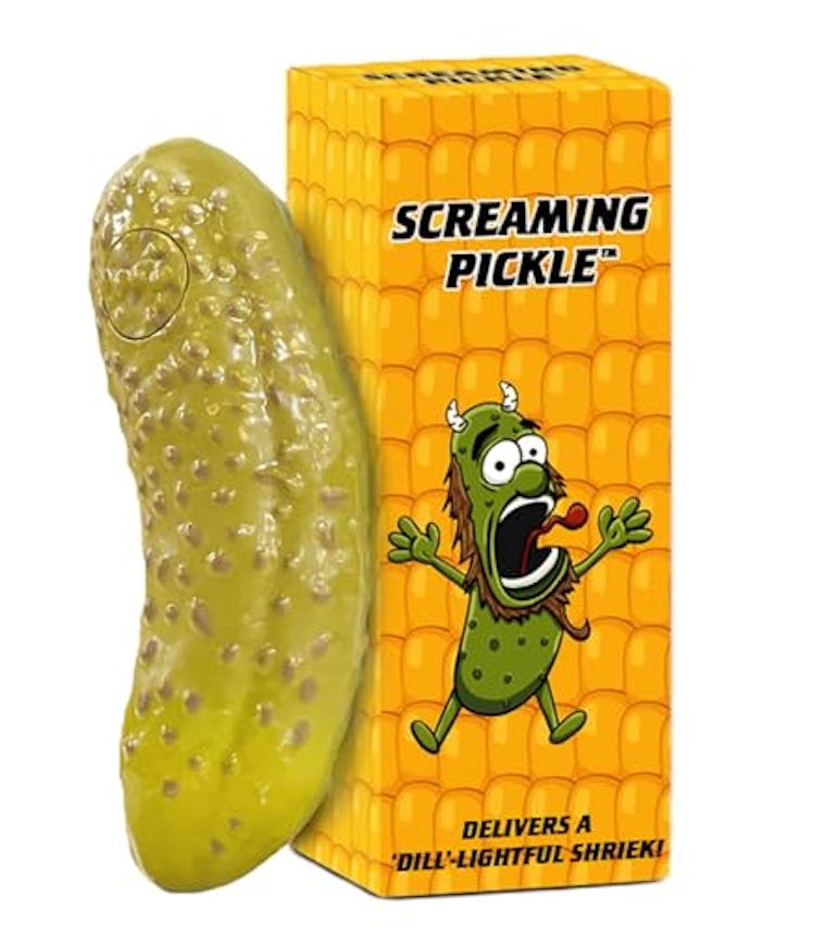 DR DINGUS Screaming Pickle - Original Goat Scream - Best Talking Noise Gag Gift for Kids and Adults ...