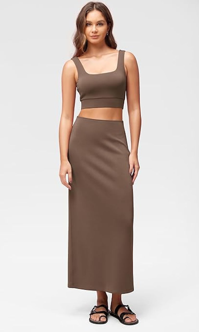 ODODOS Soft Modal Maxi Skirt