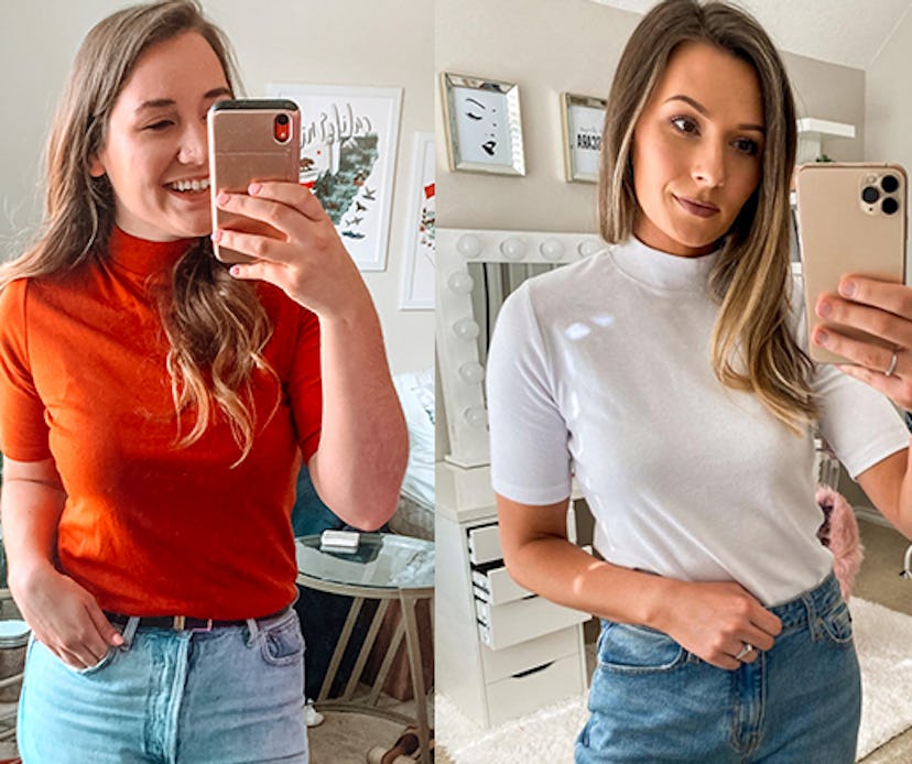 LIYOHON Half-Sleeve Mock Top