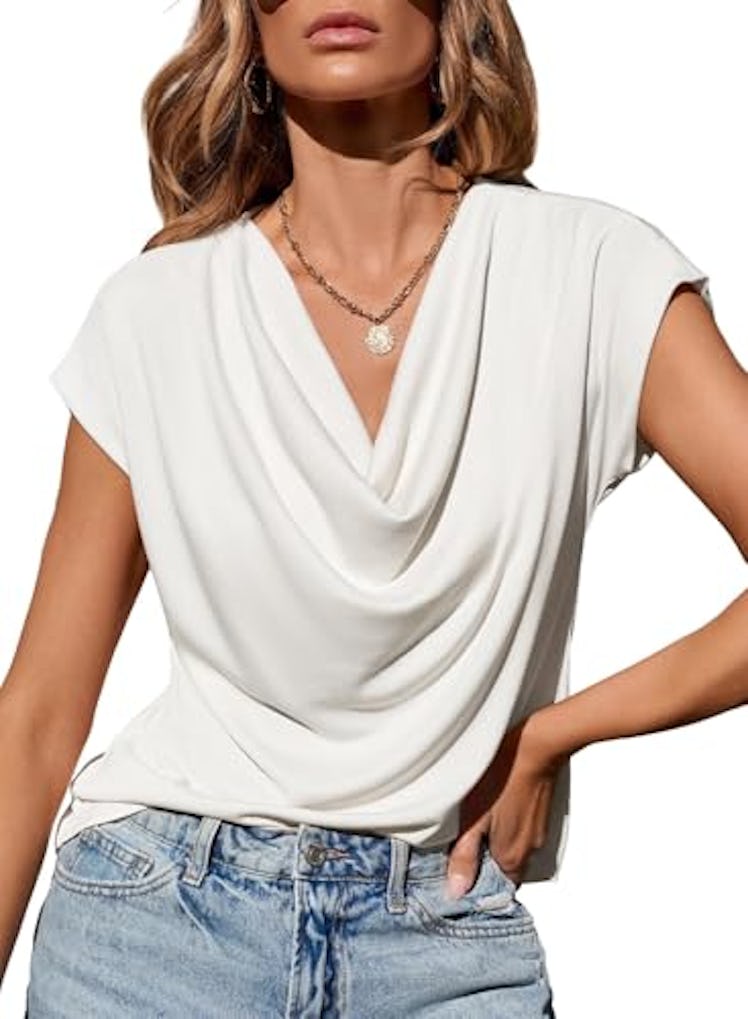 EVALESS Short Sleeve Blouse