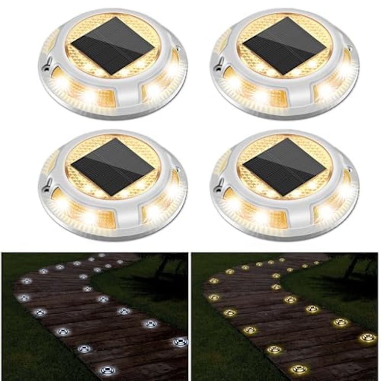 nibuuecer Solar Driveway Lights (4-Pack) 