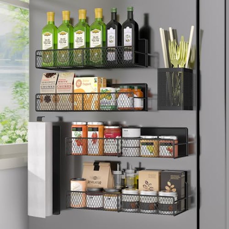 DTUQYX Magnetic Spice Rack for Refrigerator (6-Pack)