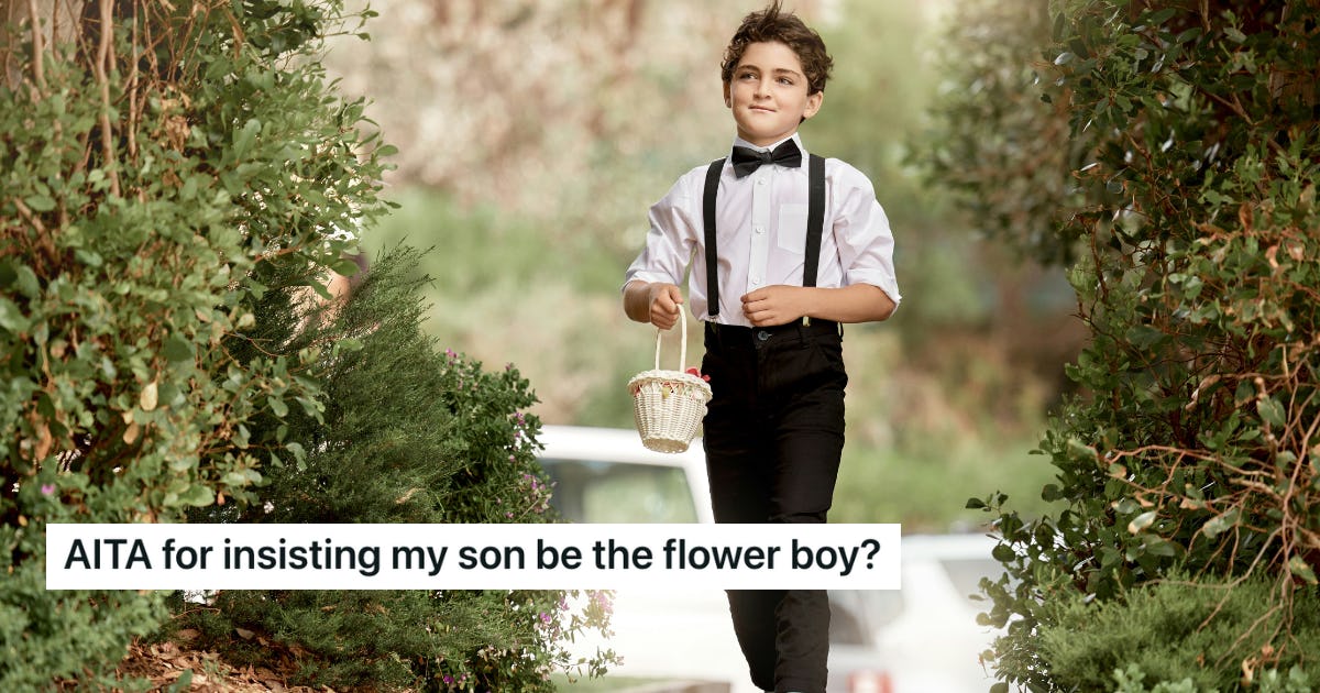 A Dad Says His Son Wants To Be A "Flower Boy" But His Fiancee Says No
