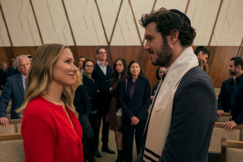 Kristen Bell and Adam Brody in Nobody Wants This. Photo via Netflix