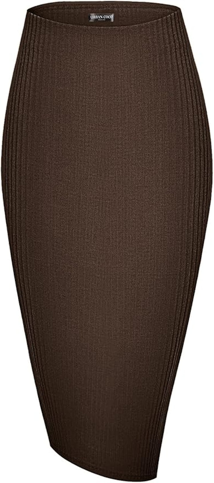 Urban CoCo Ribbed Knit Pencil Skirt