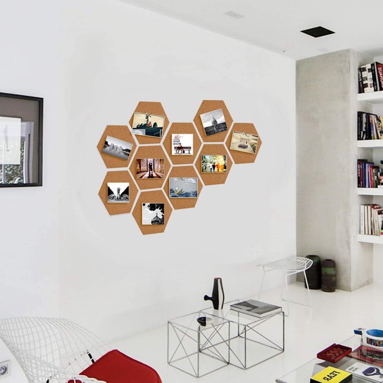 HBlife Hexagon Cork Board Tiles (10-Pack)