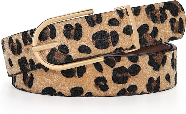 SANSTHS Leopard Print Belt