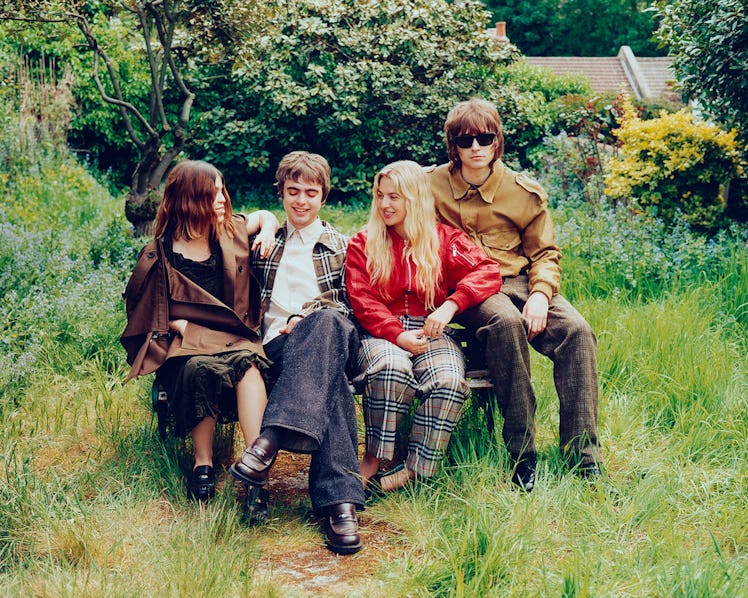 From left: Molly Moorish Gallagher, Lennon Gallagher, Anaïs Gallagher, and Gene Gallagher in London....
