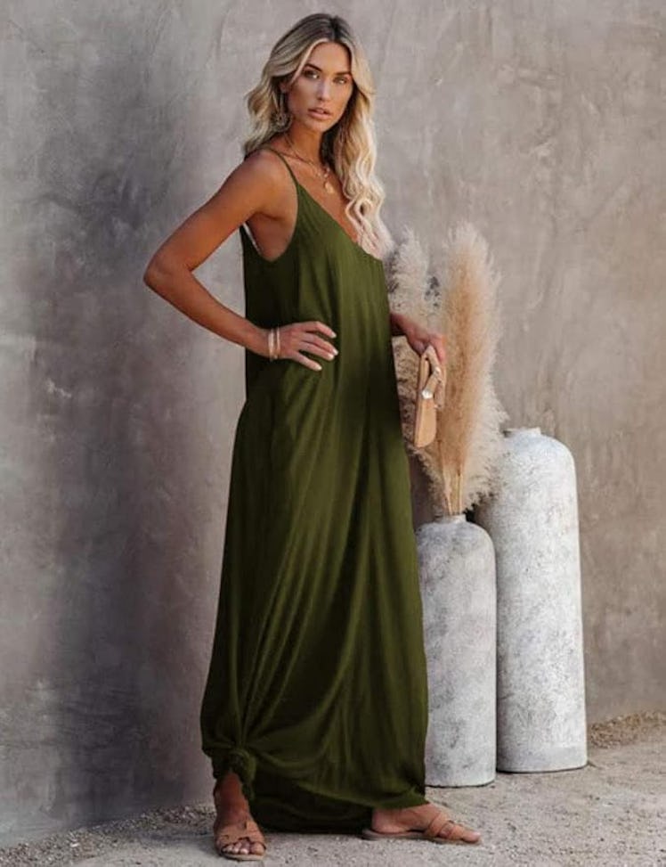 Poetsky V-Neck Maxi Sundress