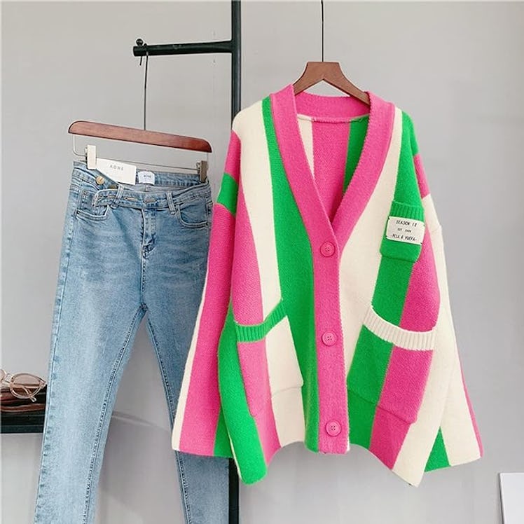 JASCLS Color Block Cardigan