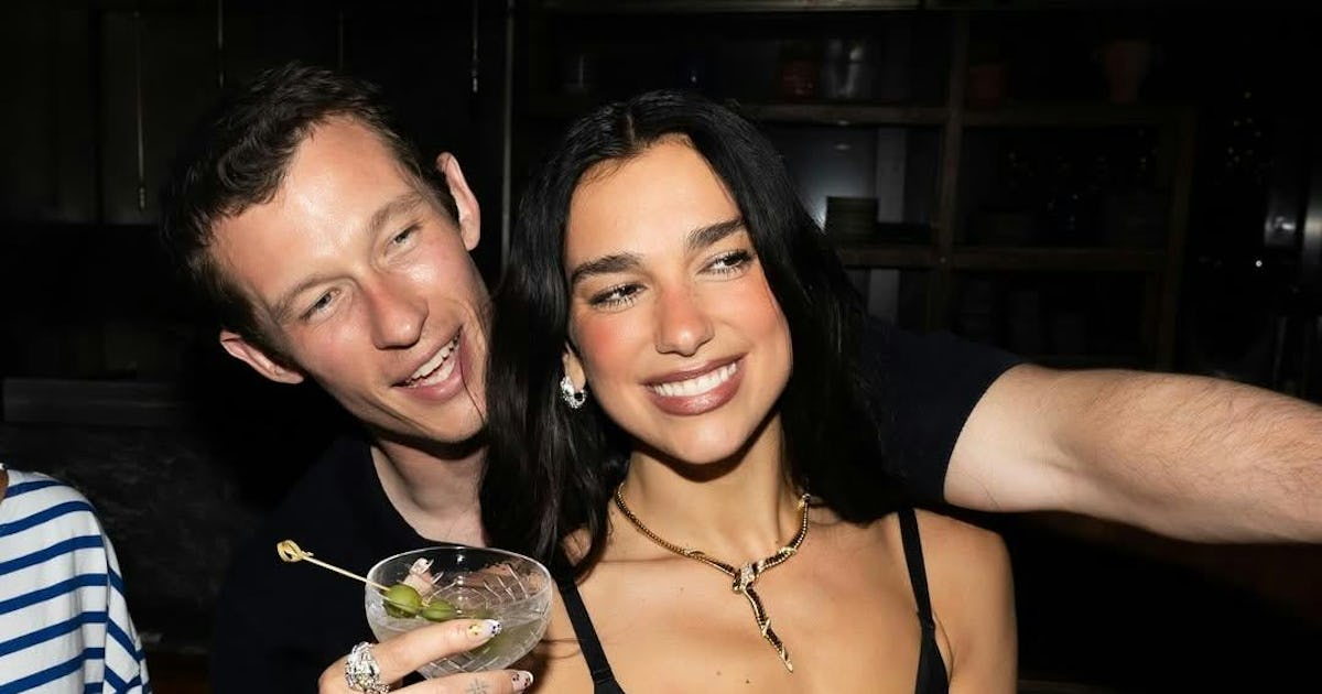 Dua Lipa Sizzles in Sheer Naked Dress for Night Out With Fiancé Callum Turner