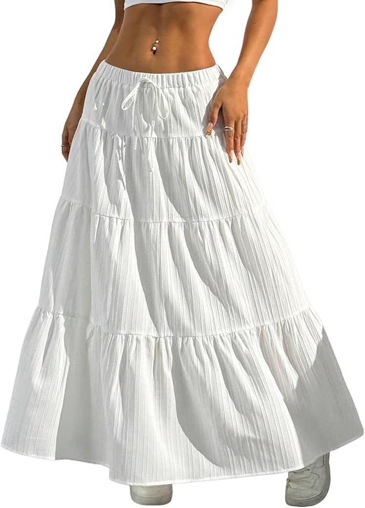 Verdusa Flowy Flared Long Skirt 