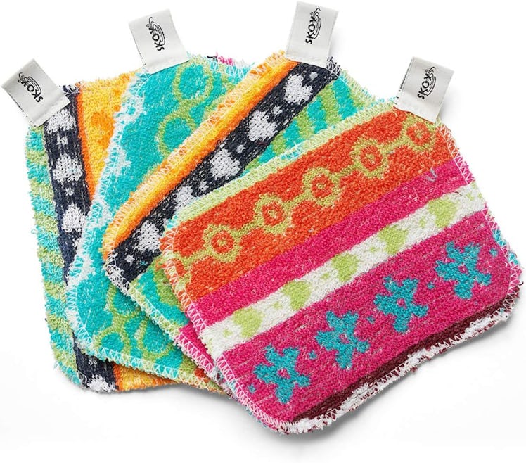 Skoy Scrub Reusable Non-Scratching Dish Scrubbers (4-Pack)