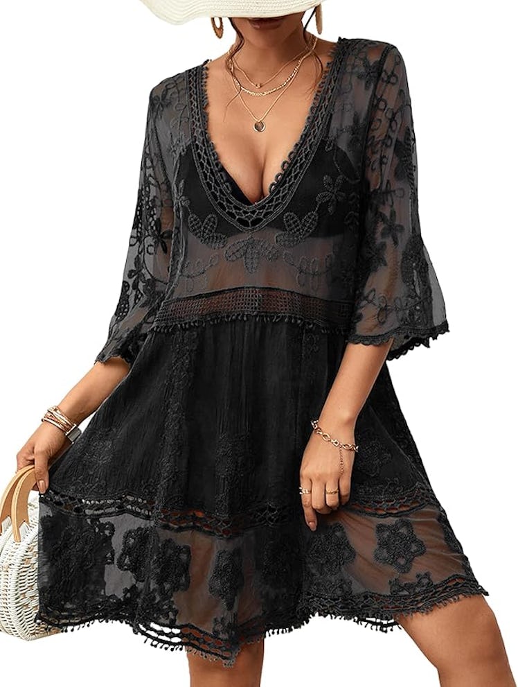 Bsubseach Lace Swimsuit Cover Up 