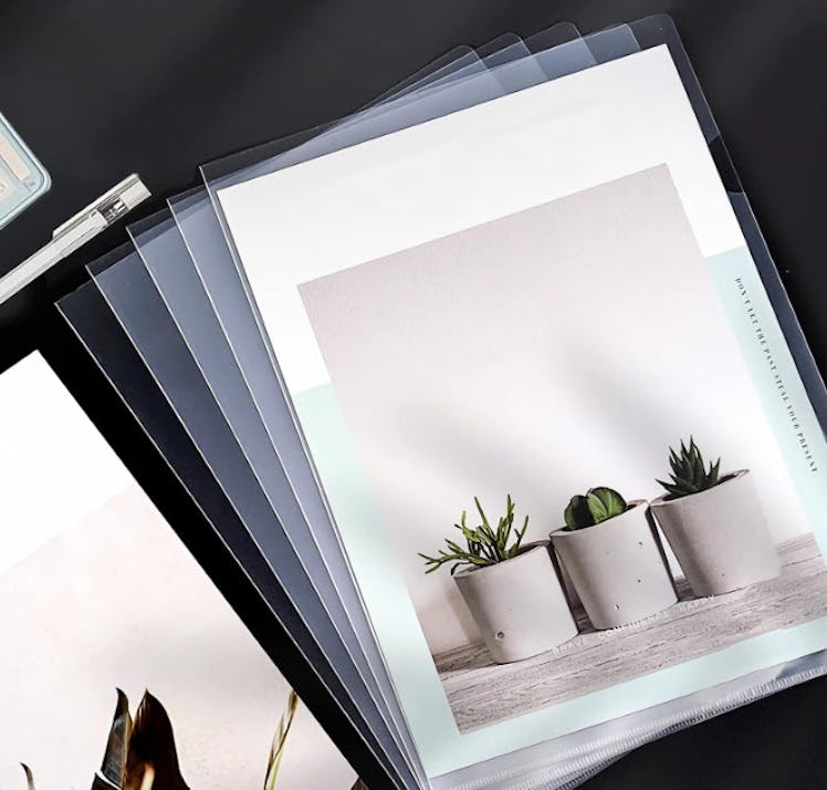 UPZDER Clear Document L-Style Folder (10-Pack)